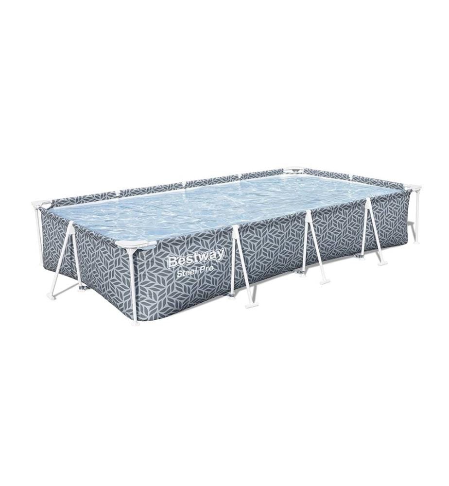 Steel Pro Pool Set 366x201x66cm - Grau