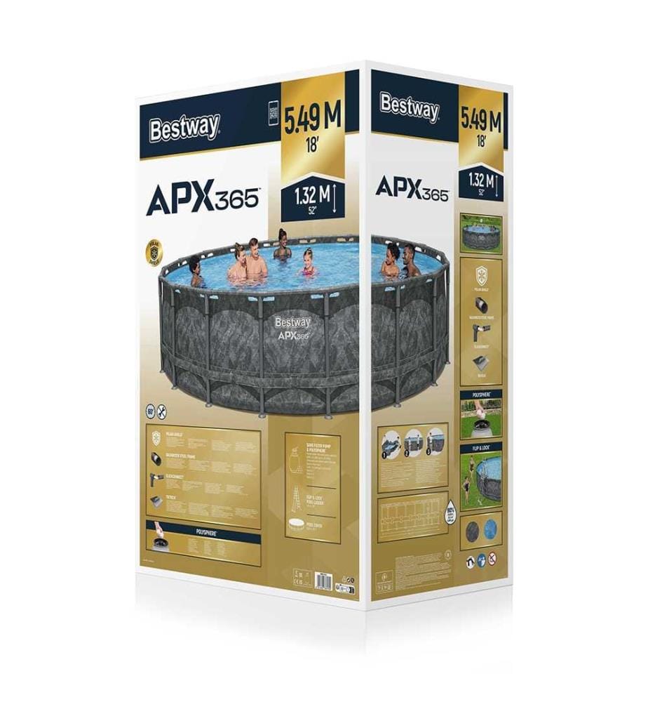 Set de piscine ronde APX 365 549x132cm - Anthracite