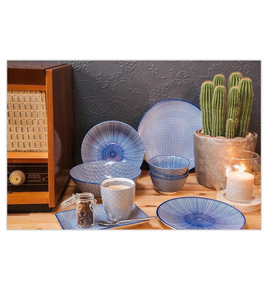Set di stoviglie Les Essentiels 18 pezzi - Blu scuro