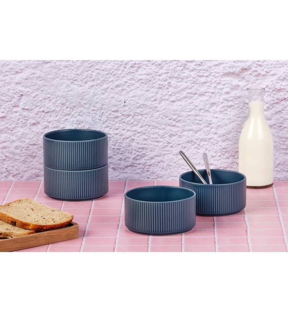 Bols Scandi Ø12cm - 4 pièces - Bleu marine