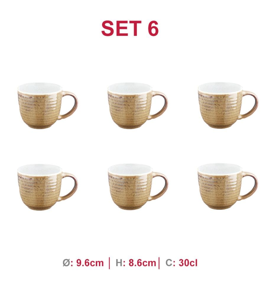 Set di 6 bicchieri Cosmos da 30 cl - Crema