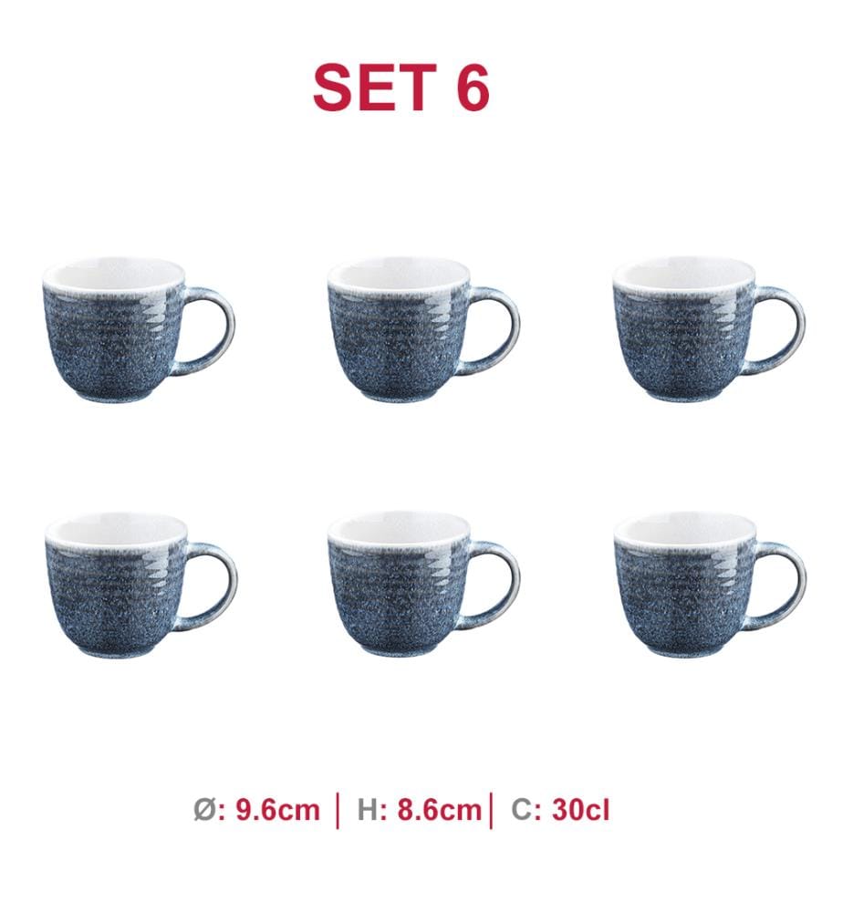 Set di 6 bicchieri Cosmos da 30 cl - Azur