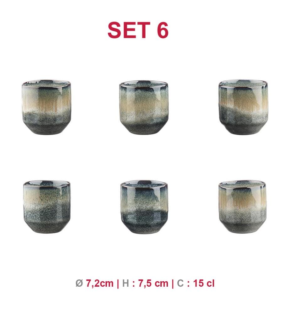 Set aus 6 Tassen Genesis 15 Cl - Terra