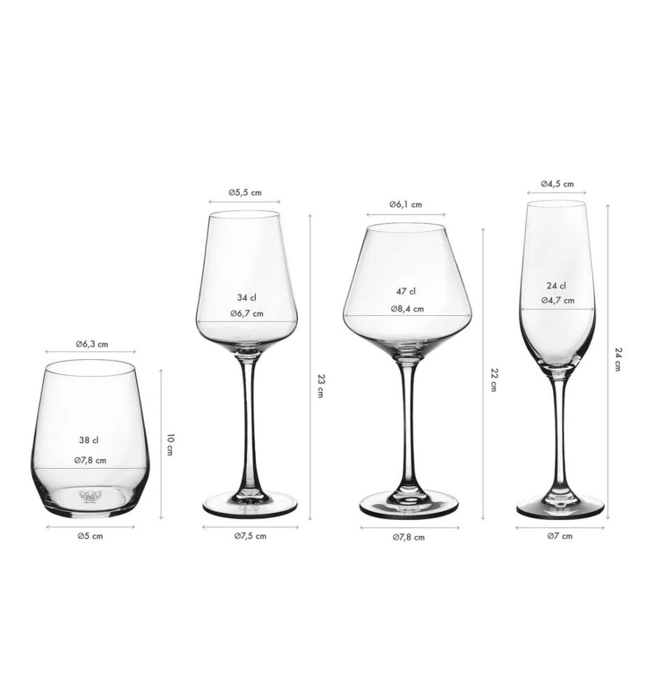 Service complet de verres LAGOM - 24 pièces