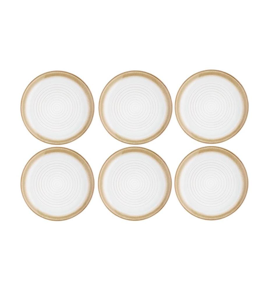 Teller Cosmos Ø27,5Cm - 6 Teile - Creme