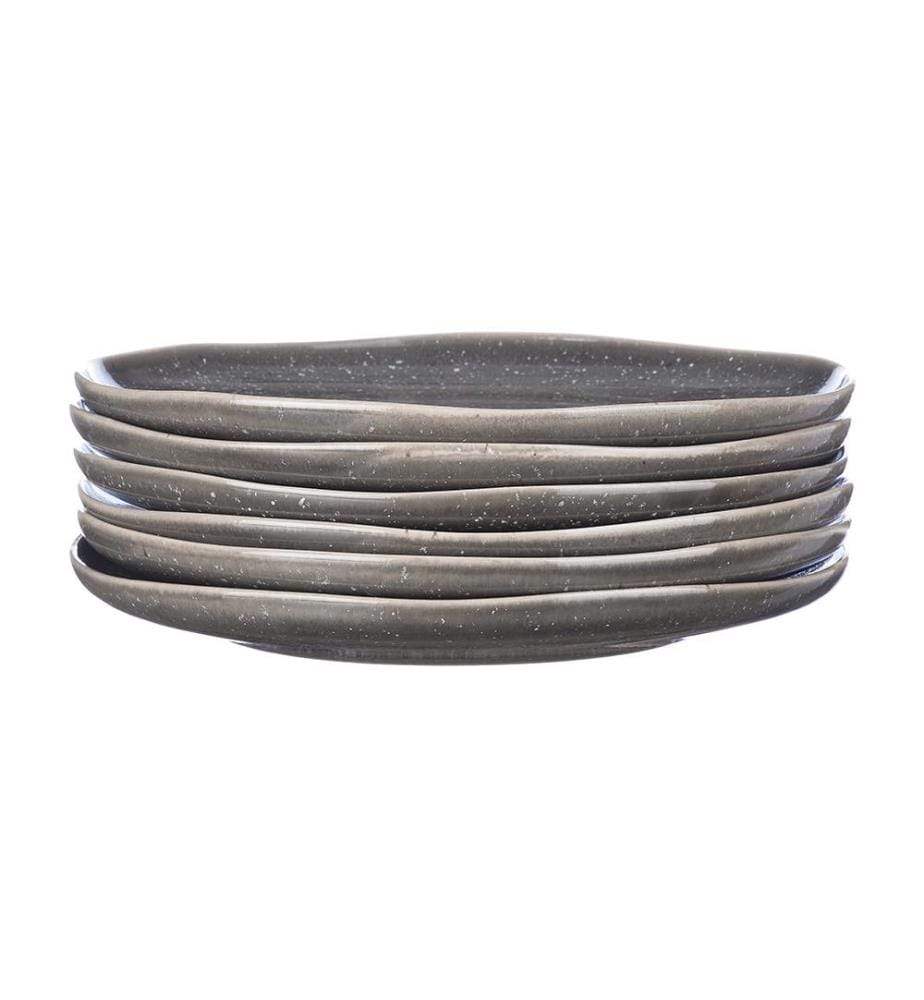 Set de 6 Assiettes Stellar Ø27 Cm - Gris Ciment