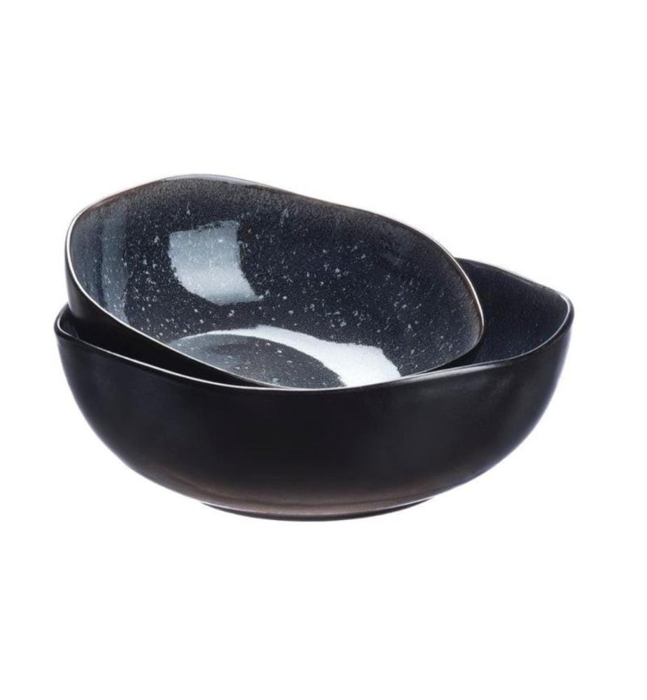2er-Set Salatschüsseln Iris Ø 24 cm Und Ø 28,5 cm - Nachtblau