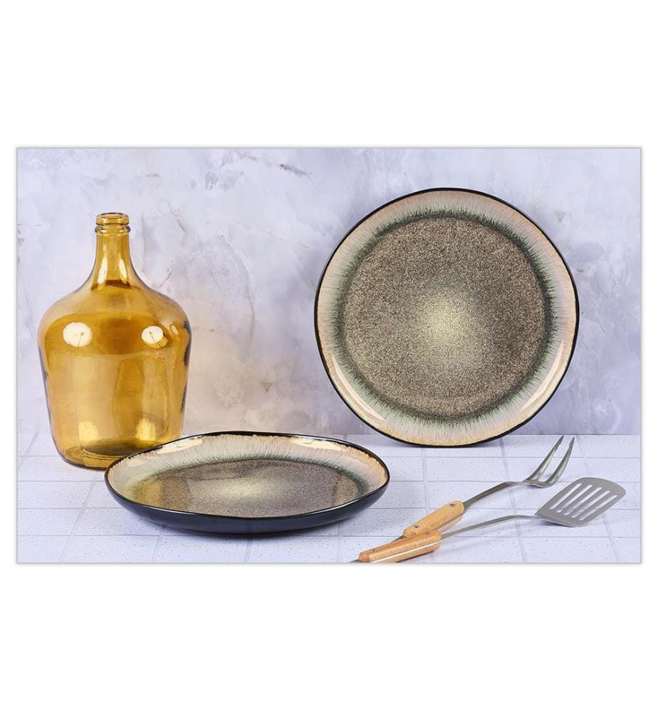 Set de 2 Assiettes de Service Iris Ø32 Cm - Wild Chestnut Brown