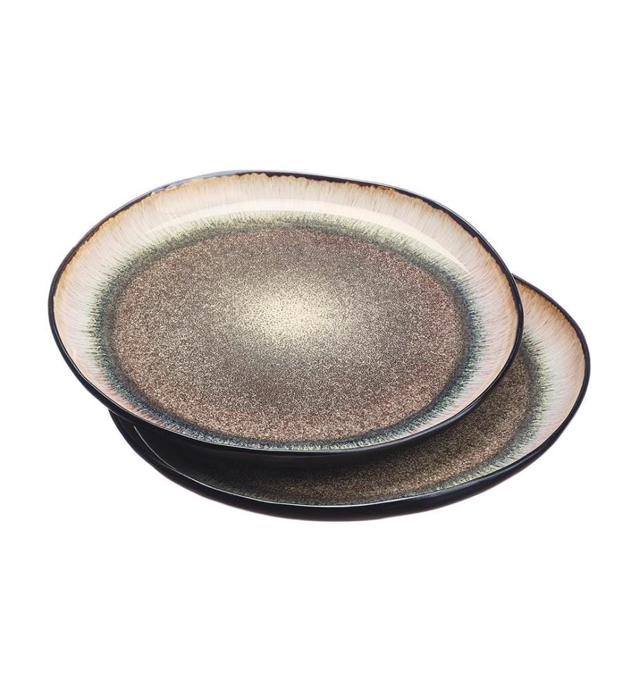 Set de 2 Assiettes de Service Iris Ø32 Cm - Wild Chestnut Brown