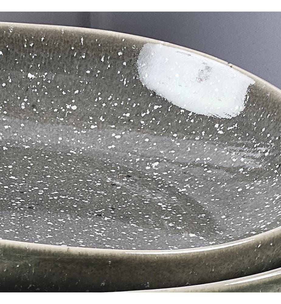 Lot de 6 Assiettes Creuses Stellar Ø22,5 cm - Gris Béton