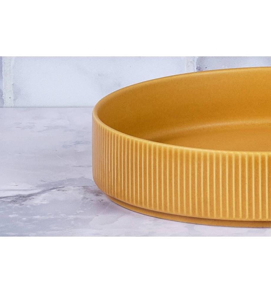 Assiette creuse Scandi Ø21,5cm - 4 pièces - Ocre