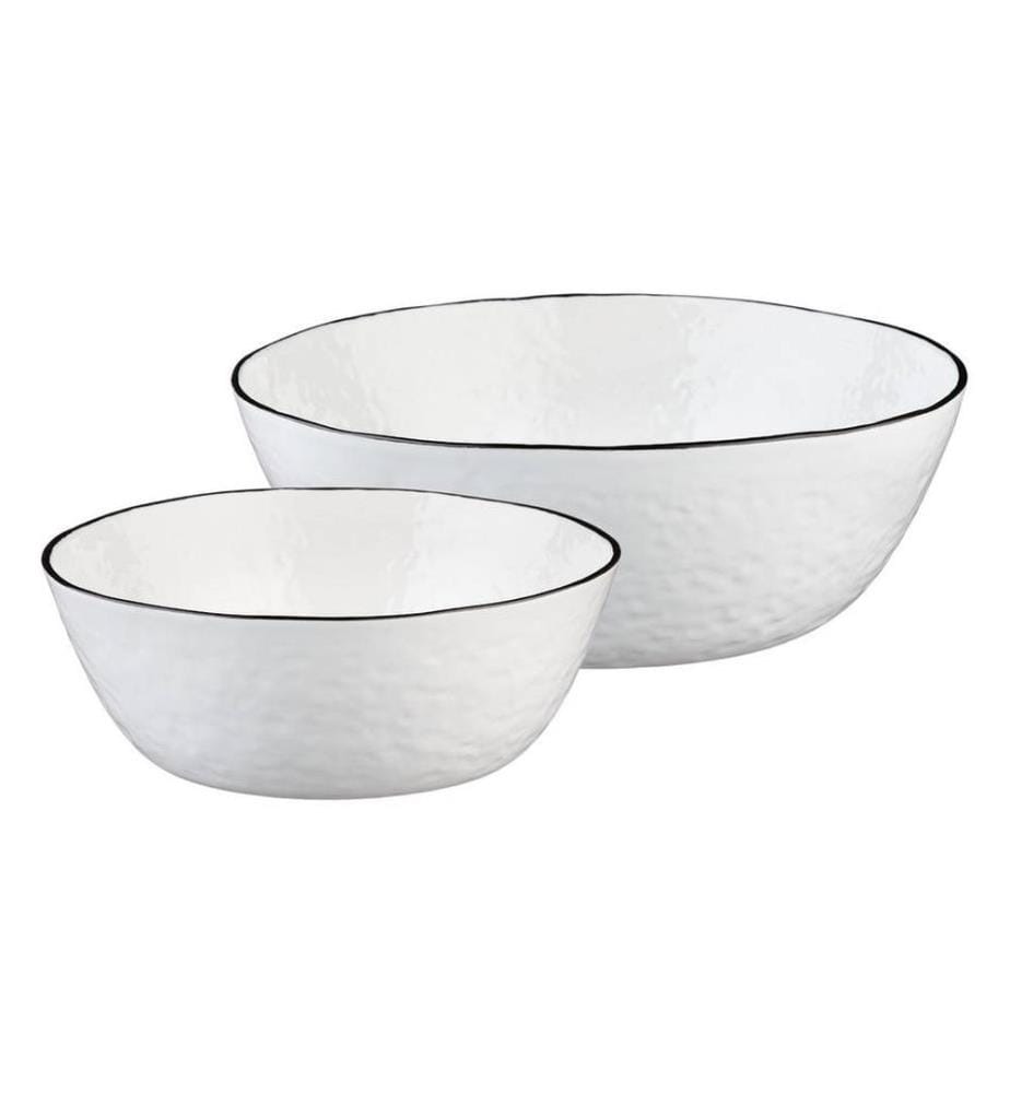 Salatschalen Pure Ø24cm Und Ø30cm - 2 Teile - Schneeweiss
