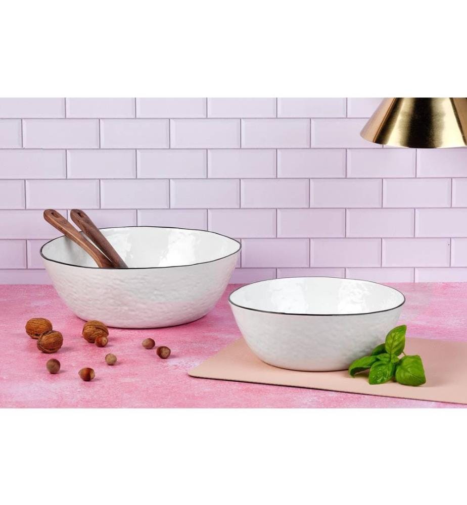 Salatschalen Pure Ø24cm Und Ø30cm - 2 Teile - Schneeweiss