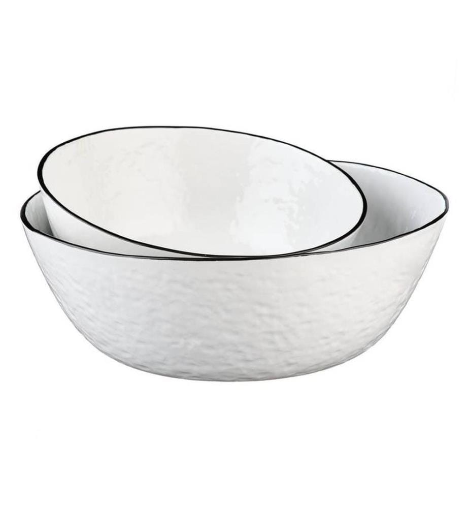 Salatschalen Pure Ø24cm Und Ø30cm - 2 Teile - Schneeweiss