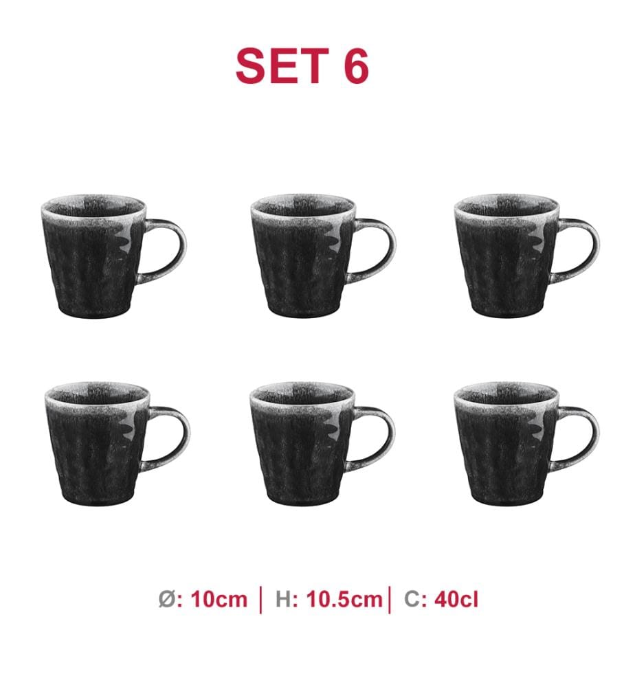 Set di 6 bicchieri Moon da 40 cl - Inchiostro