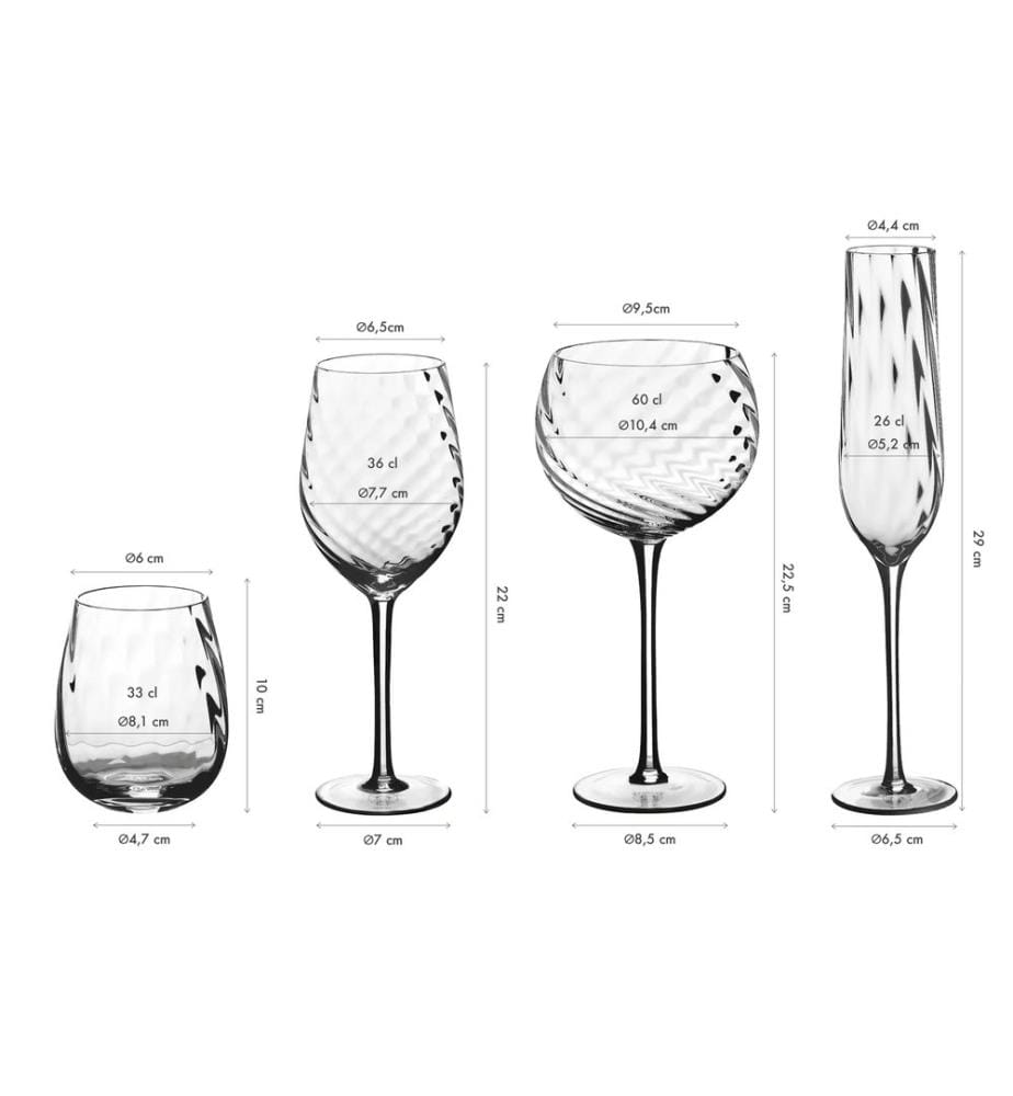Set completo di bicchieri STEN - 24 pezzi