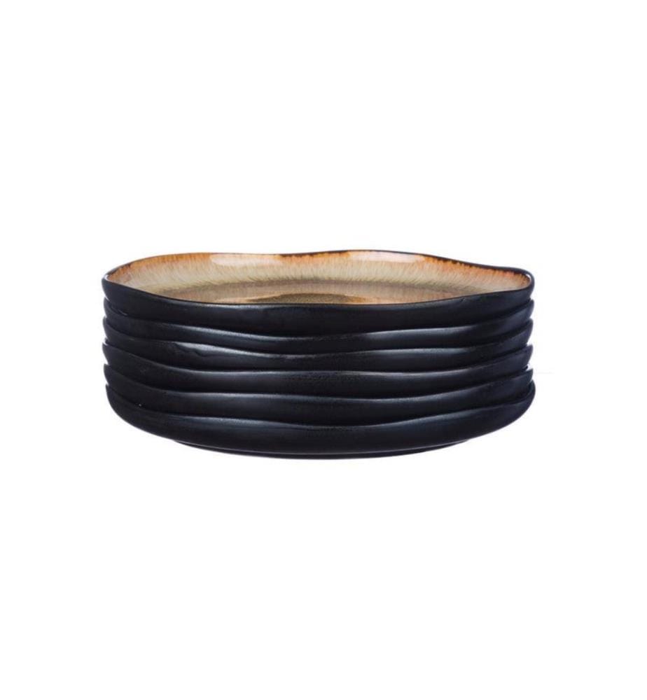 6 Assiettes Iris Ø 26 Cm - Marron Sauvage