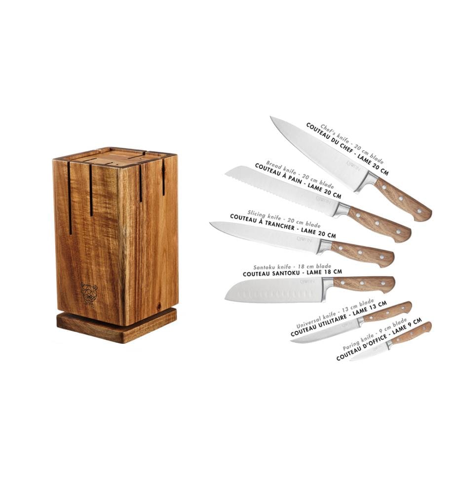 Ceppo di coltelli da cucina Jakob Skagen - 7 pezzi