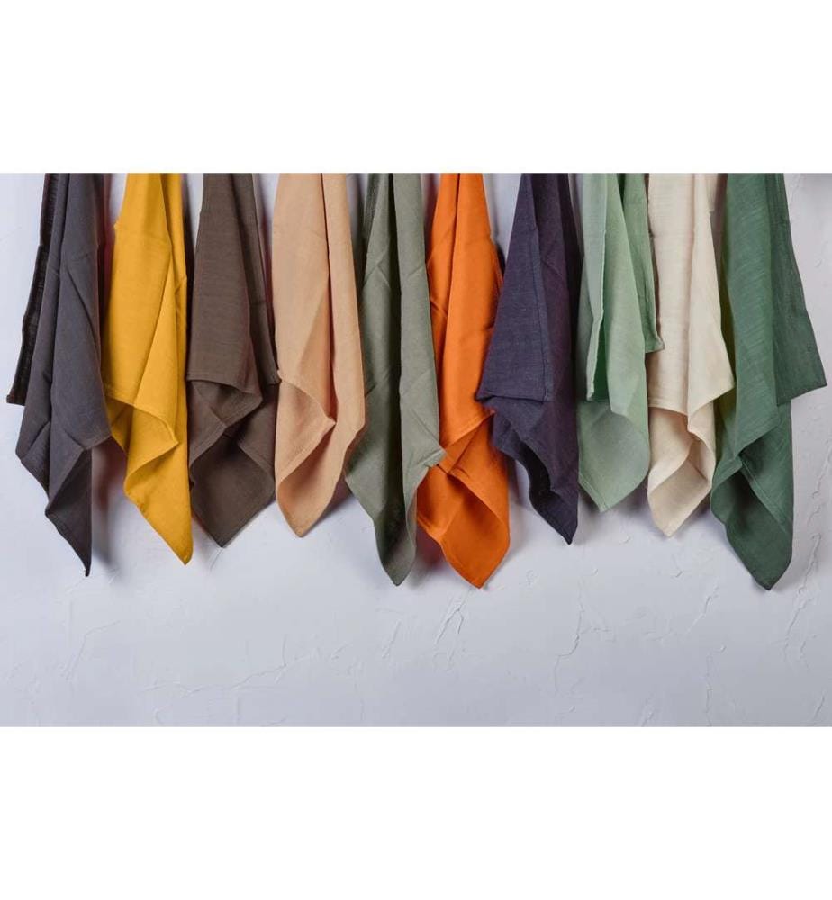 Lot de 6 Serviettes de table - Bleu et gris