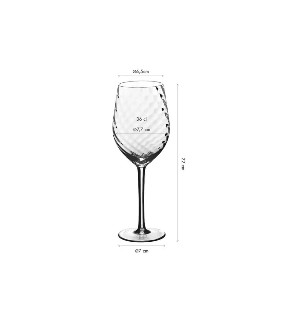 Glas mit Stiel 36cl STEN - 6 Stück