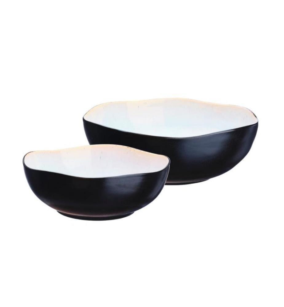 2 Saladiers Iris Ø 24 Cm Et Ø 28,5 Cm - Blanc Ivoire