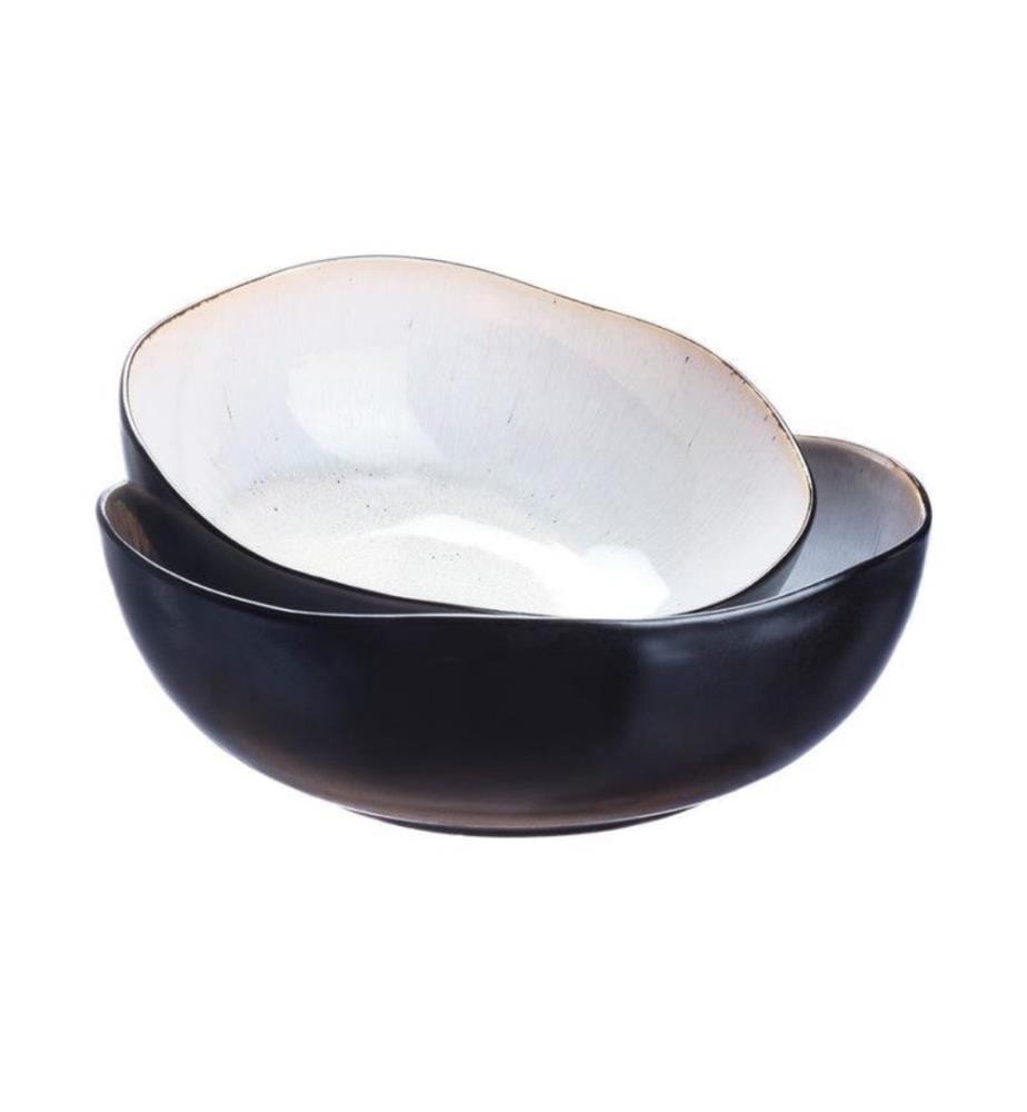2 Saladiers Iris Ø 24 Cm Et Ø 28,5 Cm - Blanc Ivoire