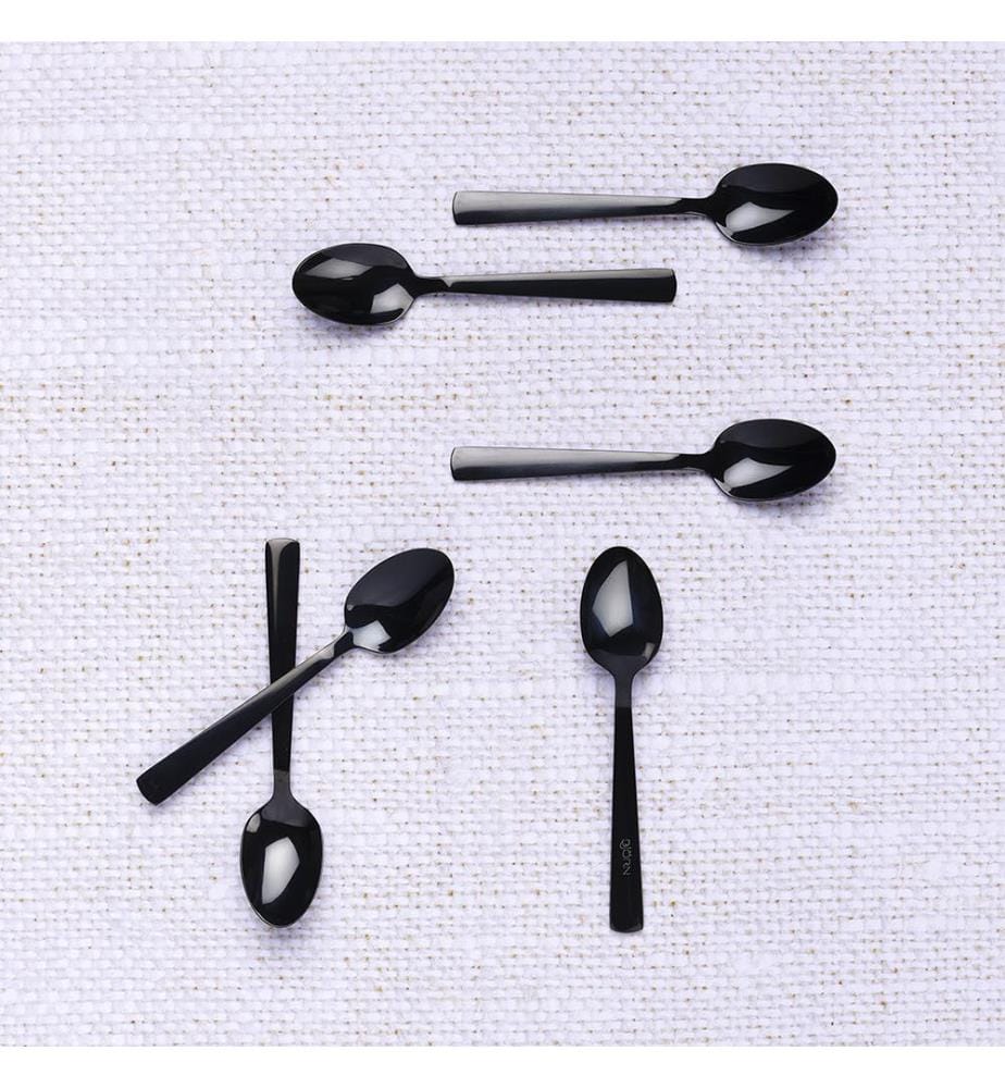 Set di 6 cucchiaini da caffè Telmo - Nero