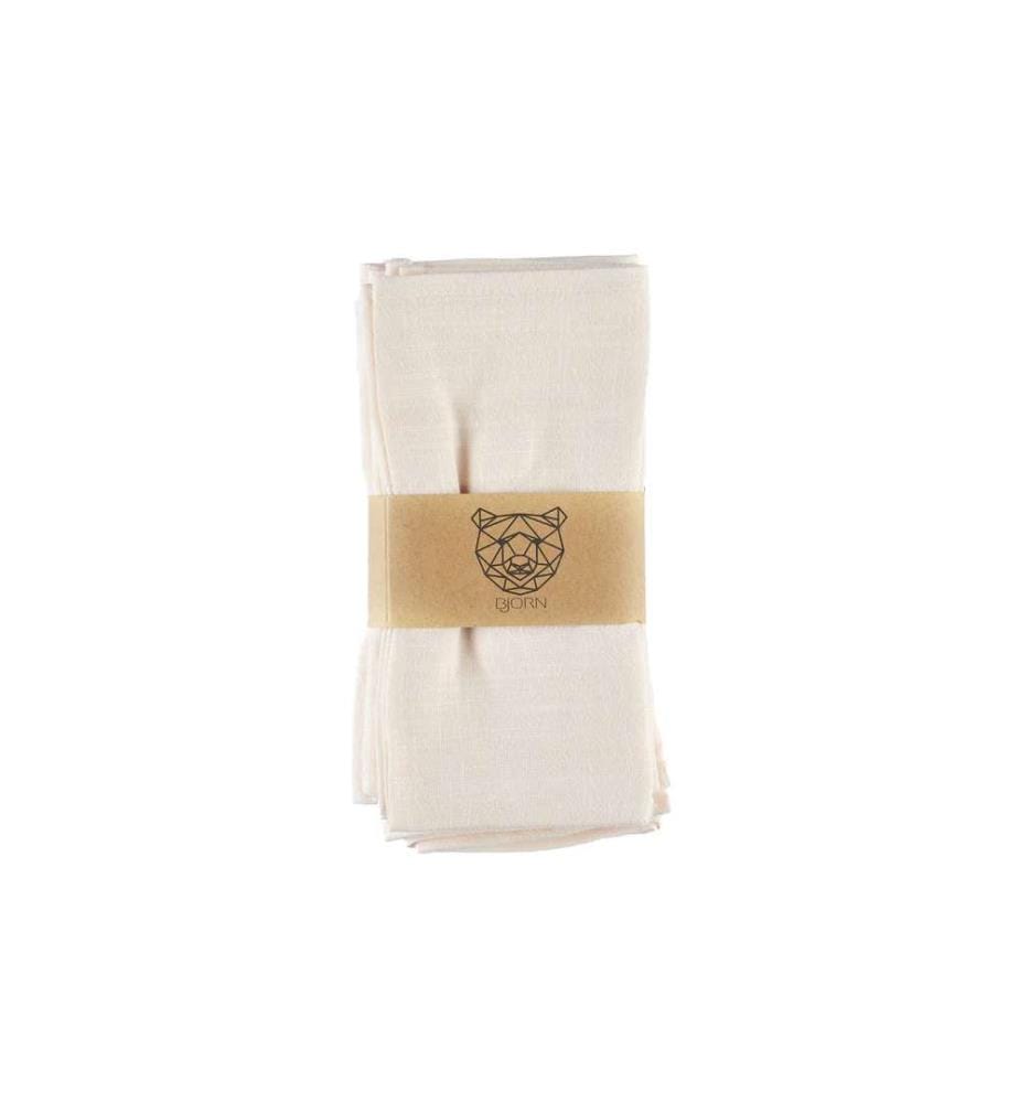 Lot de 6 Serviettes de table - Crème