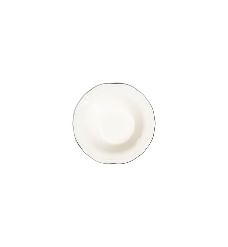 Geschirrset (53-teilig) – Weiss-Silber