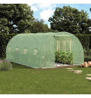 Gartengewächshaus 18 m ² verstärkte Plane 130 gr/m² - Sortiment Gemüse - Grün