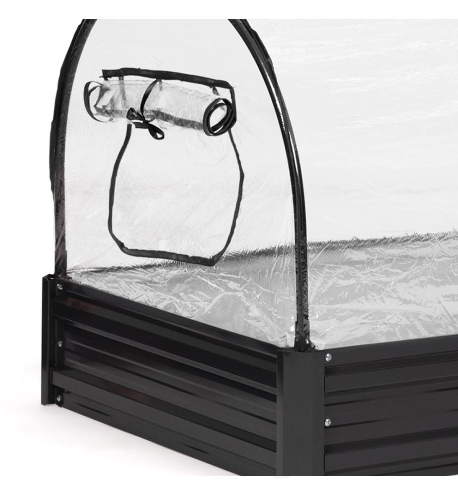 Serre de potager en métal 115cm - Noir