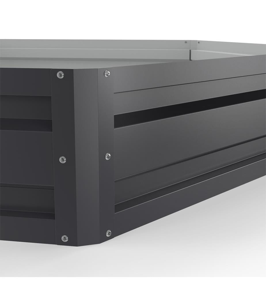 Set di 2 quadrati esagonali in metallo per orto 120 cm - Grigio antracite