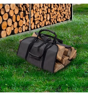Sac de Transport pour Bûches en Tissu - Noir