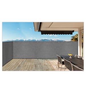 Verdunkelnder Sichtschutz - 1.8 x 10 m 90 gr/m² - Grau