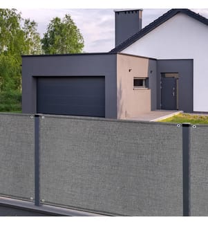 Verdunkelnder Sichtschutz - 1 x 5 m 90 gr/m² - Grau