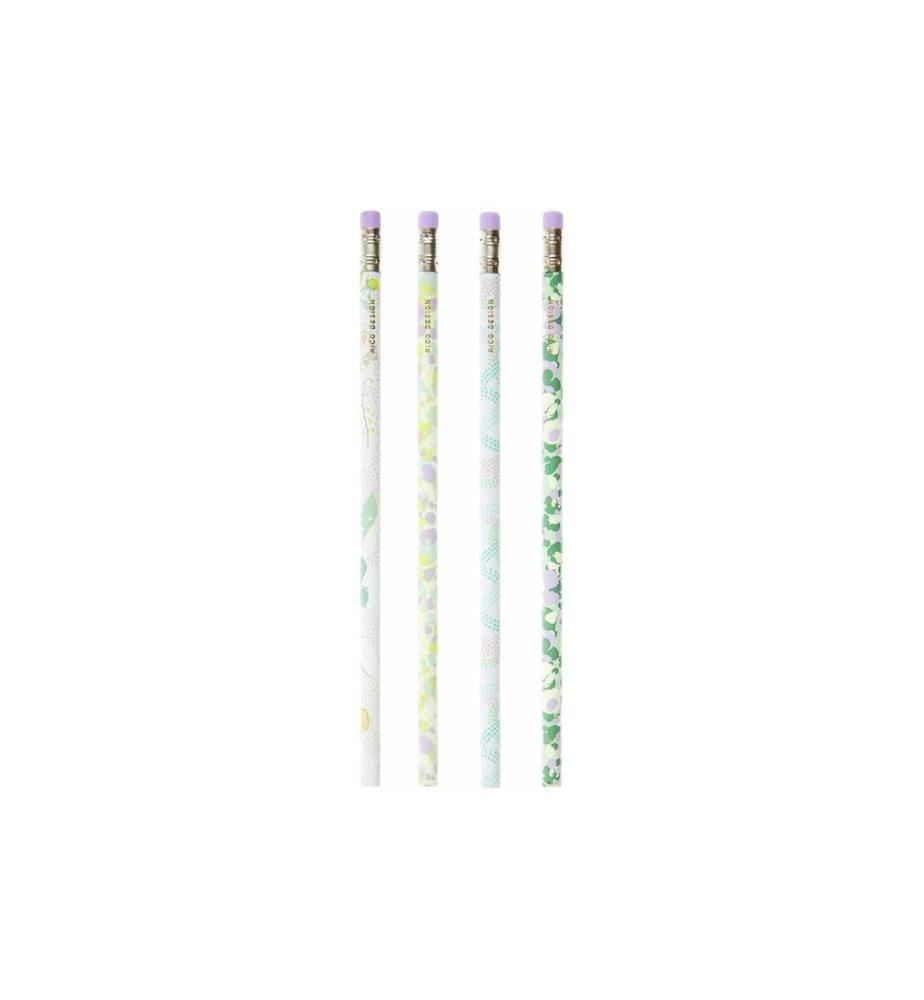 Rico Design Bleistift Set, Blumen 4 Stück