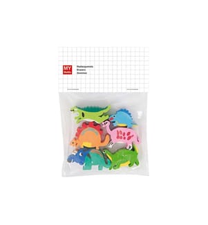 Rico Design Radiergummi Dinosaurier 6 Stück, Mehrfarbig