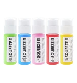 Rico Design Squeeze Acrylic Marker 5 x 60 ml, Regenbogenfarben