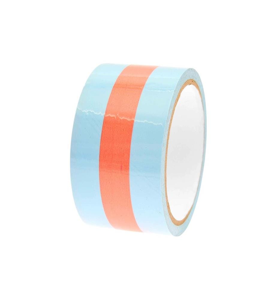 Rico Design Klebeband Paper Poetry 0.5 mm x 33 m, Neonorange/Hellblau