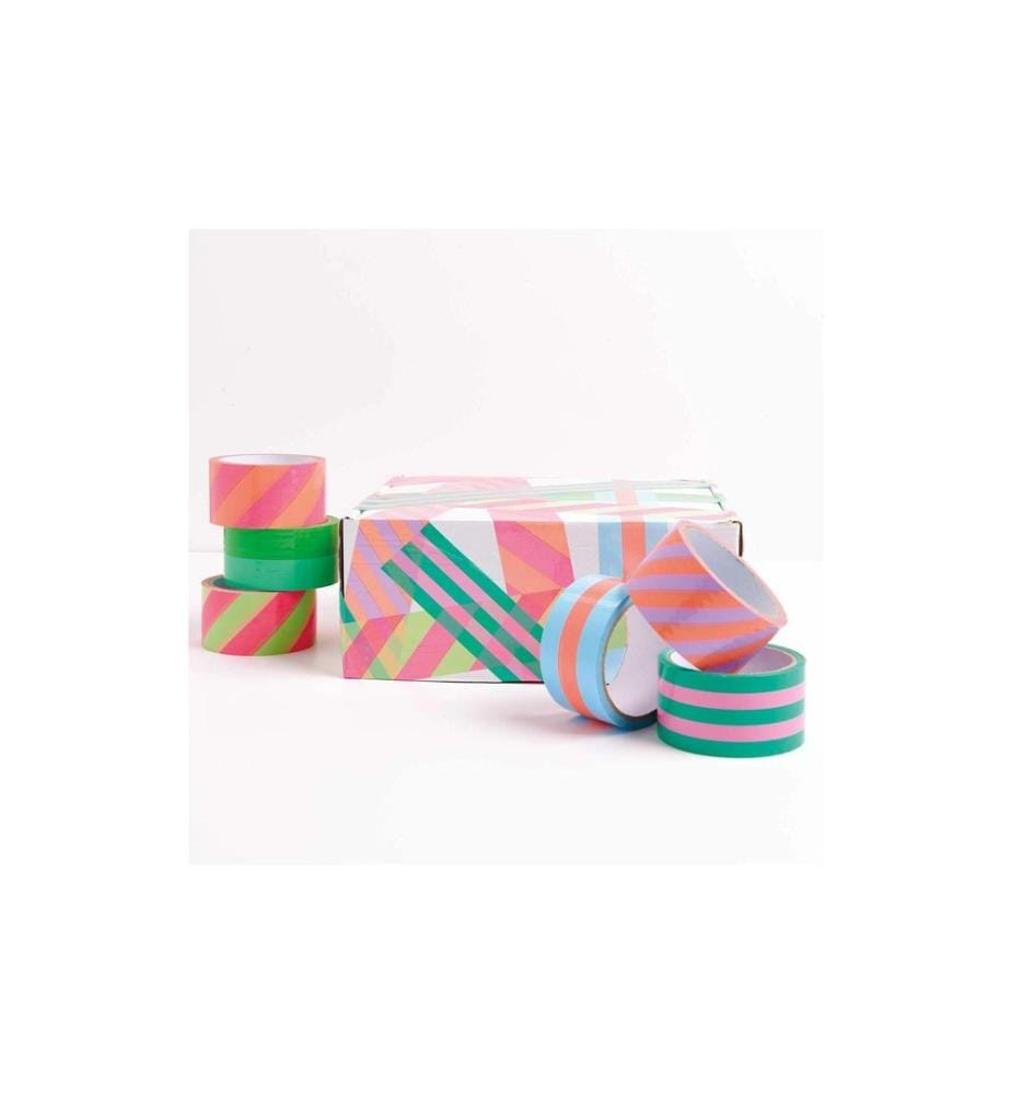 Rico Design Klebeband Paper Poetry 0.5 mm x 33 m, Neonorange/Hellblau