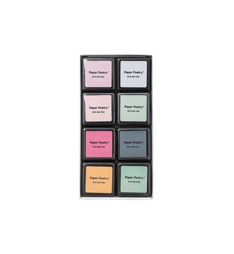 Rico Design Stempelkissen Smoky Mix Mehrfarbig, 8 Stück