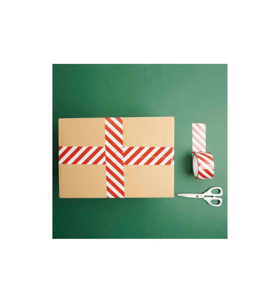 Rico Design Klebeband Paper Poetry 50 mm x 33 m, Rot/Weiss