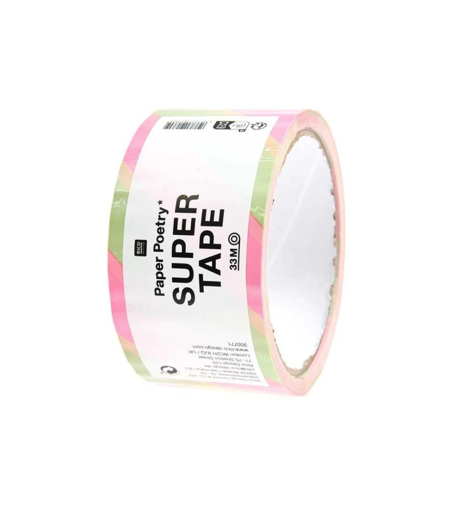 Rico Design Klebeband Paper Poetry 50 mm x 32 m, Neonpink/Pistache