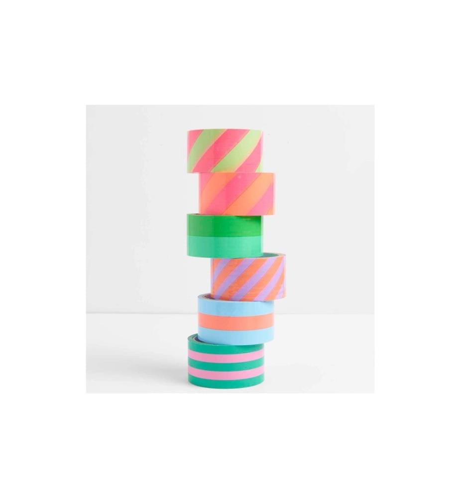 Rico Design Klebeband Paper Poetry 50 mm x 32 m, Neonpink/Pistache
