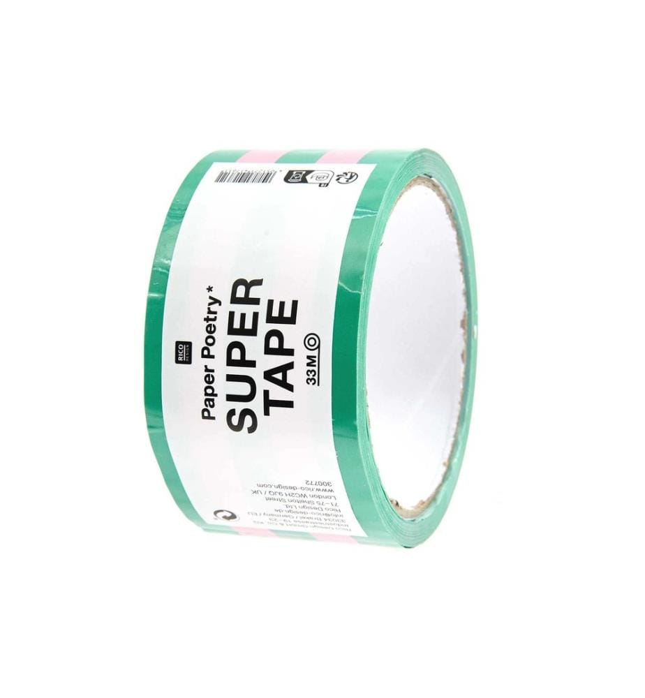 Rico Design Klebeband Paper Poetry 0.5 mm x 33 m, Grün/Rosa