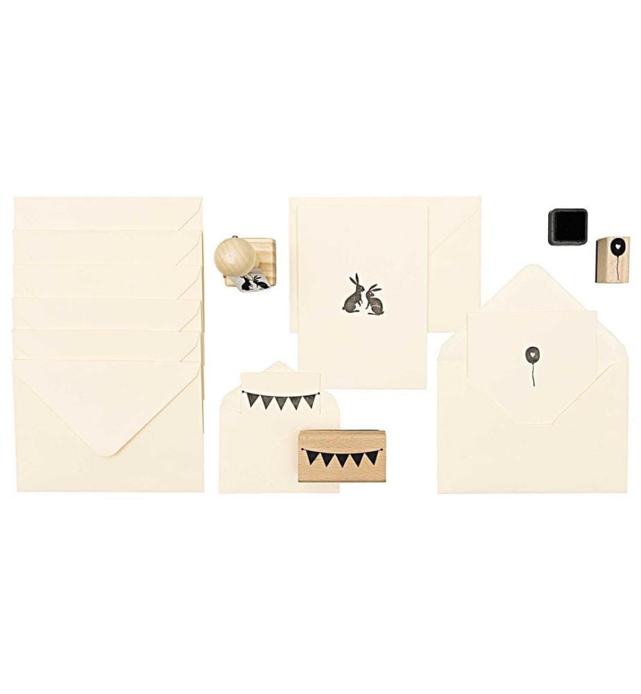 Rico Design Stempelset Happy Birthday mit Kissen schwarz