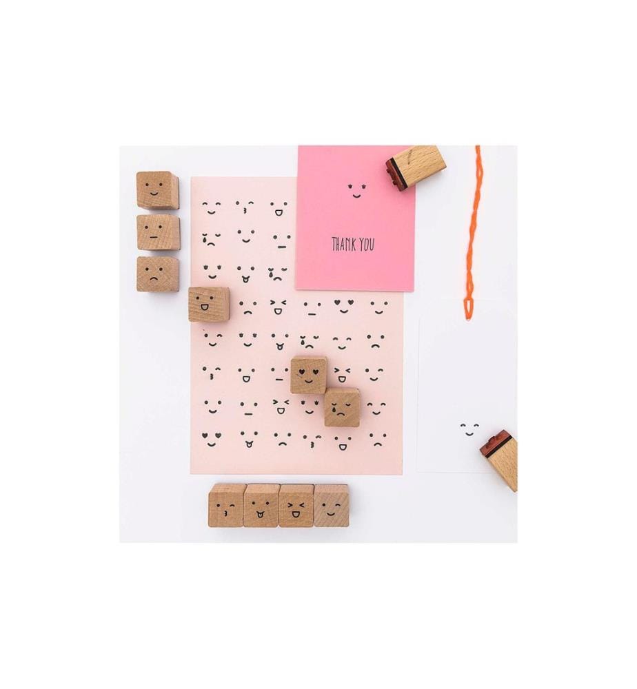 Rico Design Stempelset Smile Smiley, Beige