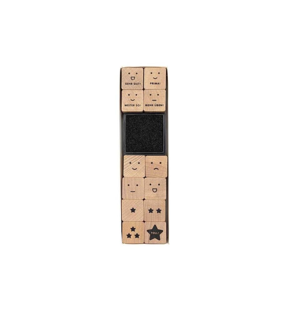 Rico Design Stempelset Lehrer Smiley, Beige