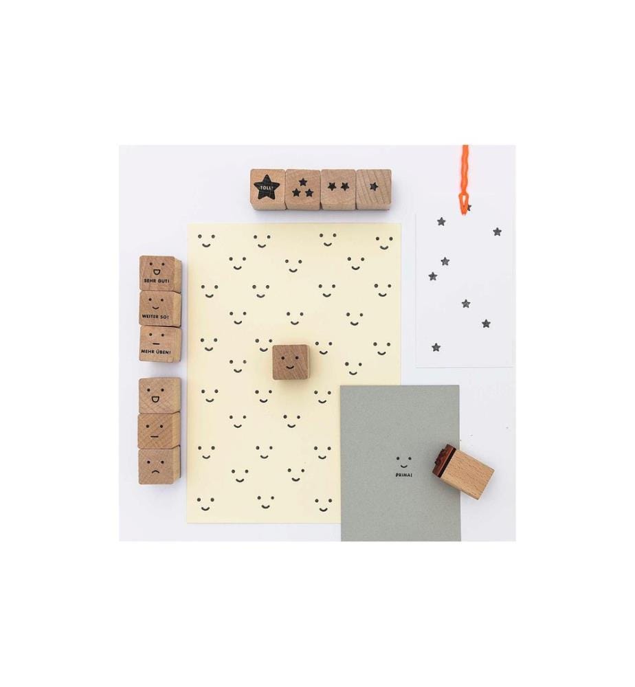 Rico Design Stempelset Lehrer Smiley, Beige