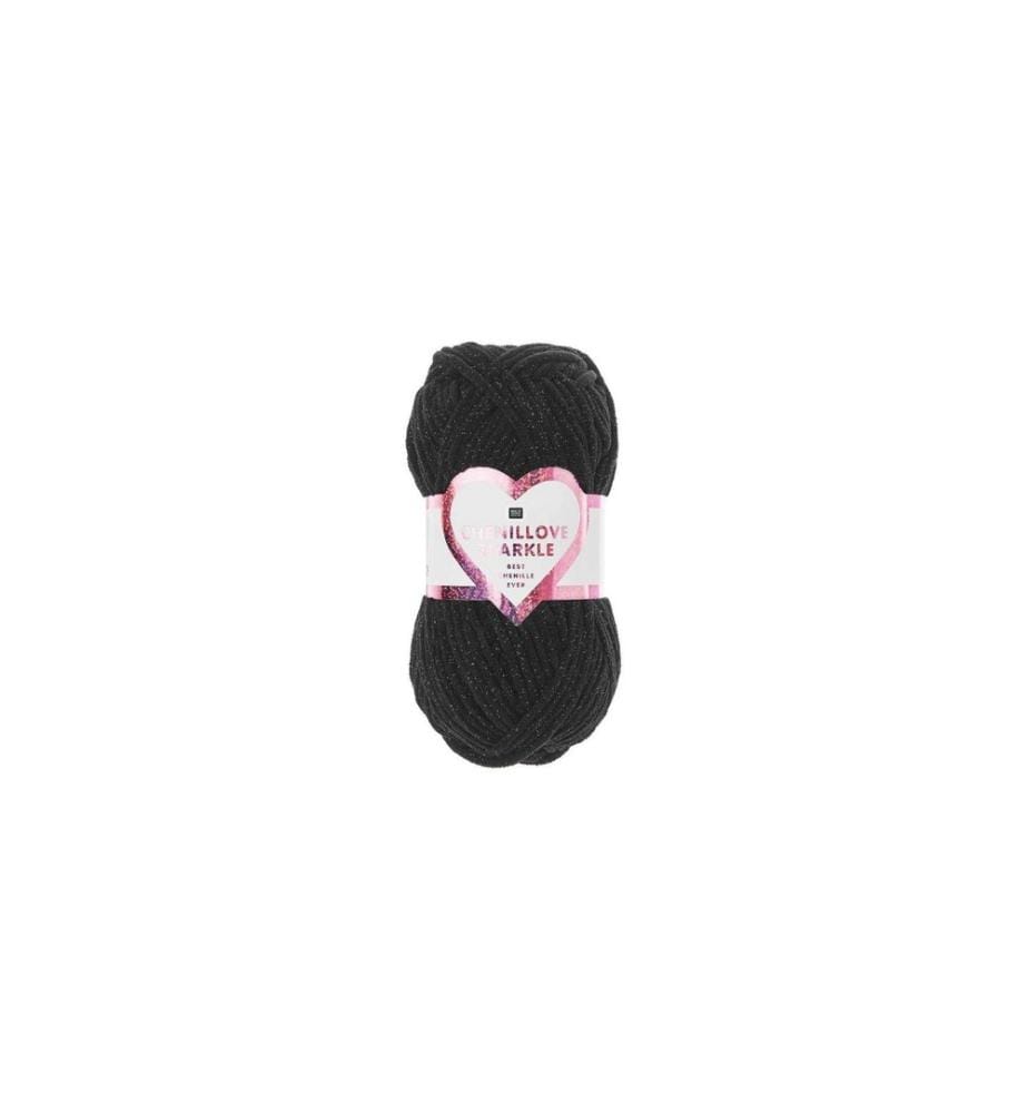 Rico Design Wolle Rico Chenillove Sparkle Schwarz
